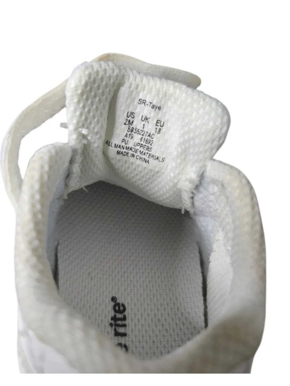 Stride Rite 360 Taye 2.0 Baby White Sneakers Size 2M
